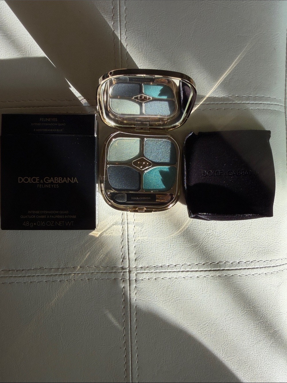 Dolce & Gabbana Felineyes Eyeshadow Quad - Teal, Aqua & Seafoam
